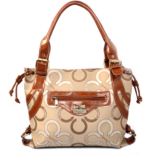 Coach Waverly Big C Large Khaki Totes EJF | Coach Outlet Canada - Click Image to Close